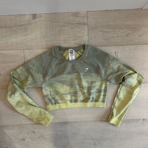 GYMSHARK Green Cropped Workout Top